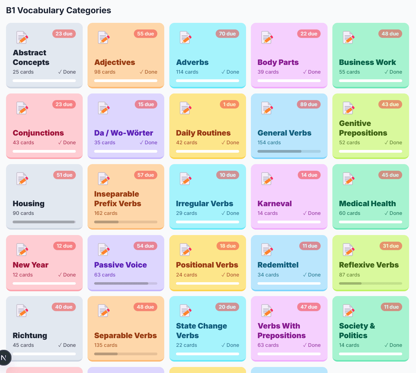 Vocabulary Flashcards